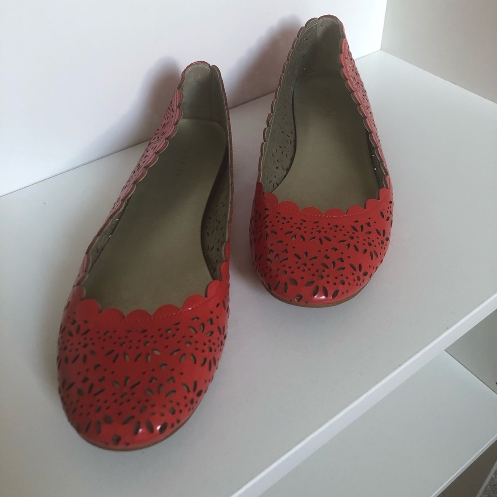 Coach size 7 women’s red flats